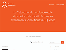 Tablet Screenshot of calendrierdelascience.com